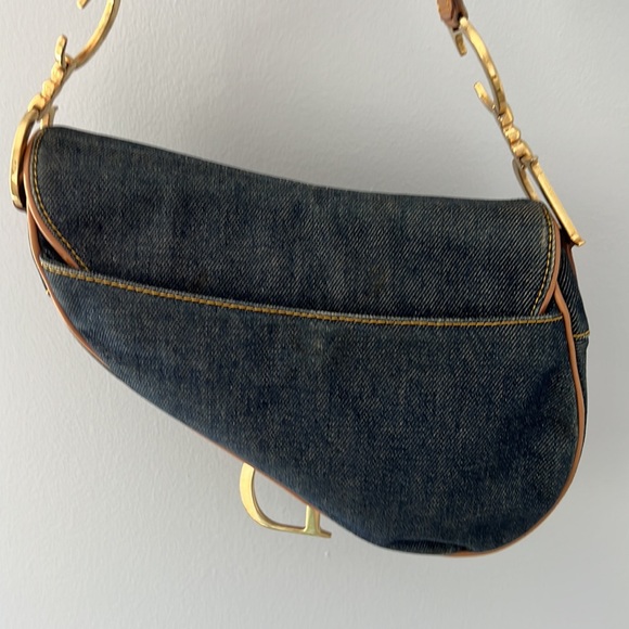 Dior denim saddle bag - Picture 2 of 7